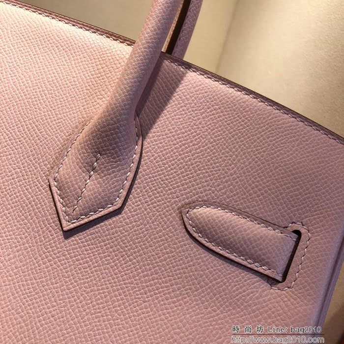 HERMES愛馬仕 鉑金包 Birkin 30cm Epsom 3Q Rose Sakura 芭比粉 金扣 頂級工藝 全手工 蠟線縫製 時尚手提包  Ama1220